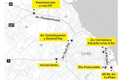 El mapa de los cortes