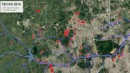El mapa de los asentamientos durante 2016