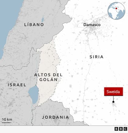 El mapa de Siria y sus países vecinos