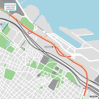 El mapa del corte de la Illia que se realizará durante todo el fin de semana