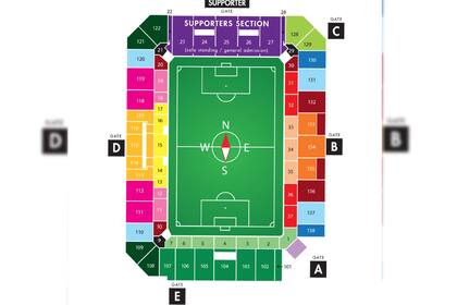 El mapa del Exploria Stadium, el estadio de Orlando, Florida