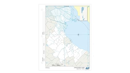 El mapa del gran Buenos Aires provisto por el IGN