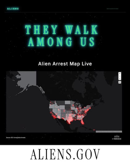 El mapa donde se contabilizan las detenciones