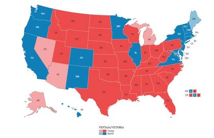 El mapa electoral hasta ahora.