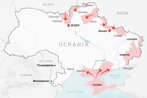 El mapa en tiempo real de la invasión de Ucrania