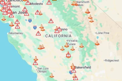 El mapa es clave para ver las condiciones de la ruta antes de iniciar un viaje