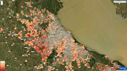 El mapa generado por el entrecruzamiento de datos y análisis de las imágenes