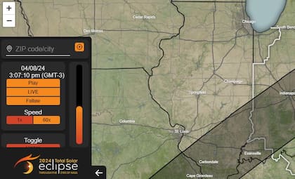 El mapa interactivo de la NASA para conocer la hora exacta en que se verá el eclipse, ciudad por ciudad