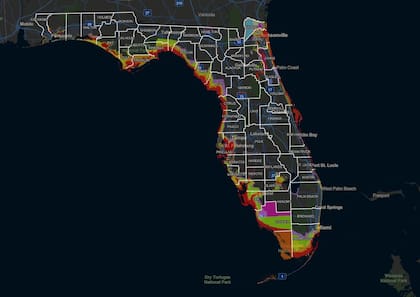 El mapa interactivo que permite ver las zonas que deben evacuarse ante la llegada del Huracán Helene a Florida