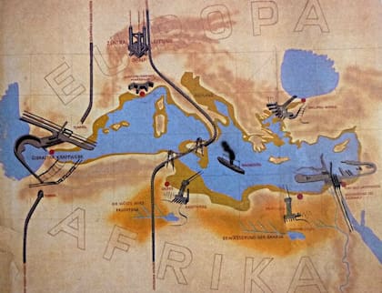 El mapa que realizó en 1928 el arquitecto alemán Herman Sörgel