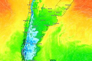 El mapa térmico de la Argentina, en un día con medio país con alerta meteorológica por frío extremo