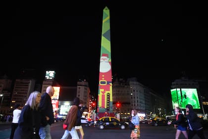 El mapping sobre el Obelisco