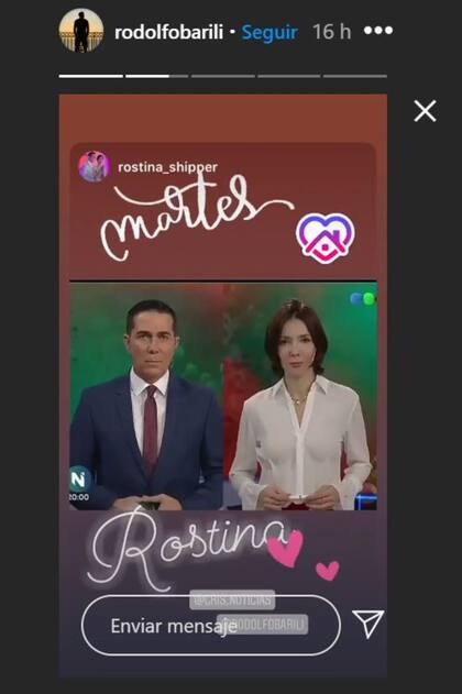 El martes, Barili volvió a subir la imagen de la usuaria Rotina_shipper