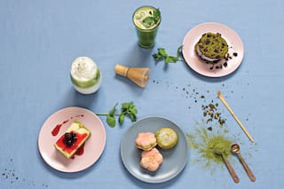Matcha: bebidas y postres color verde