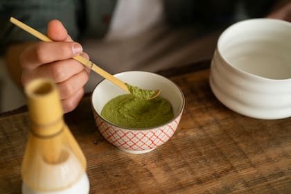 El matcha proviene de las hojas jóvenes del té verde (Camellia sinensis), que se cultivan a la sombra durante unas semanas antes de la cosecha