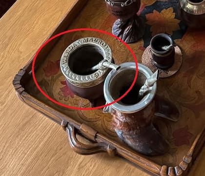 El mate que tiene tallados los nombres de Wanda Nara y Mauro Icardi, recuerdo de su amor