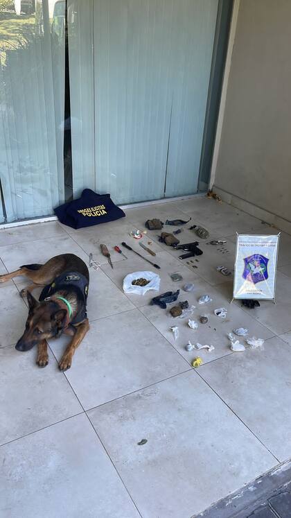 El material incautado de la Policía Bonaerense; los barras de River fueron demorados