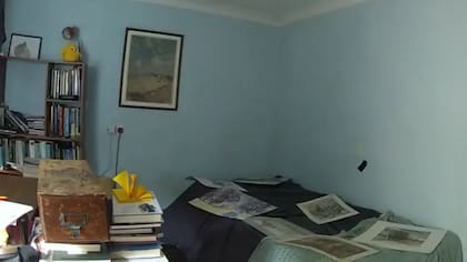 El "mausoleo casero" que le hizo a su padre. Foto: Policía de Essex