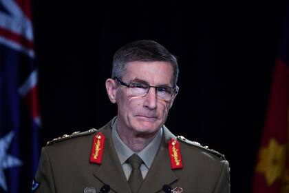 El máximo responsable militar de Australia, el general Angus Campbell, ayer durante una conferencia de prensa