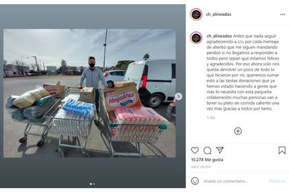 El mecánico cordobés al que le desvalijaron su taller recibió más dinero del que había perdido y decidió donar alimentos a varios comedores comunitarios