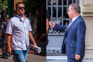 El médico forense Diego Duarte y el especialista en medicina legal Juan José Fenoglio, perito de parte