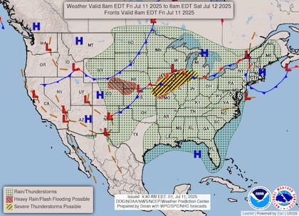 El Medio Oeste enfrenta tormentas severas y riesgo de inundaciones repentinas, con alertas del NWS que cubren desde Chicago hasta el valle del Missouri
