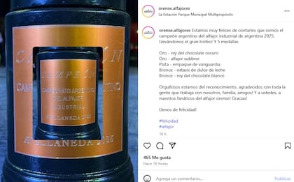 El mejor alfajor de Argentina es el de chocolate oscuro de Orense