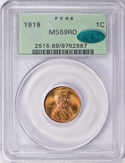 El mejor ejemplar conocido recibió la calificación MS69RD por PCGS
