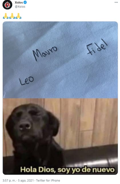 El meme del perro rezando también embandera las ilusiones de los Xolos de Tijuana de sumar al argentino a su delantera.