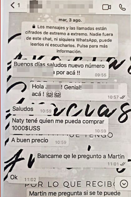 El mensaje con el que comenzó la estafa