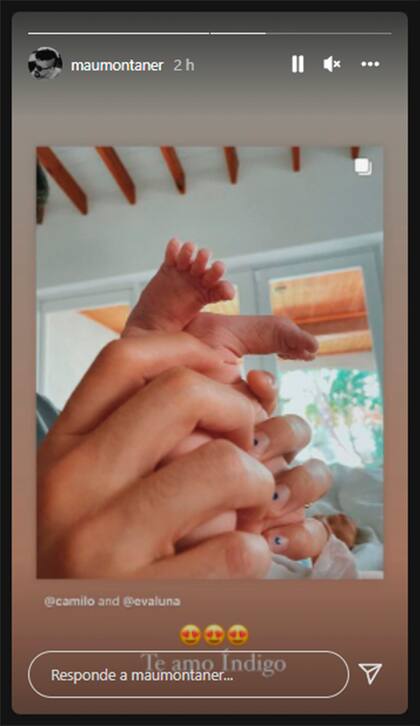 El mensaje con el que Mau Montaner celebró la llegada de su sobrina, Índigo