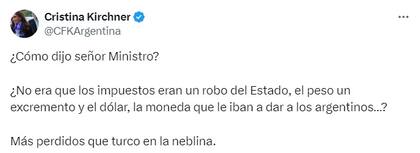 El mensaje de CFK.