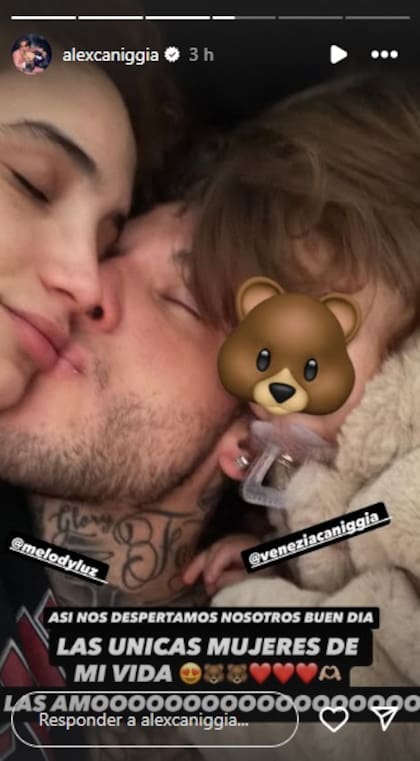 El mensaje de Alex Caniggia que confirmó su reconciliación con Melody Luz