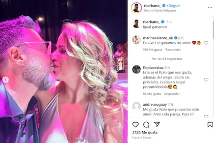 El mensaje de amor de Rolando Barbano hacia Marina Calabro