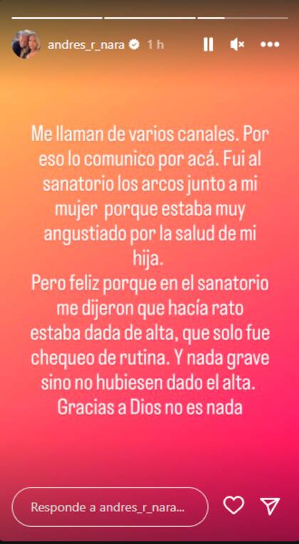 El mensaje de Andrés Nara