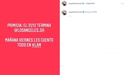 El mensaje de Ángel de Brito en su redes que encendió los rumores del fin de LAM (Foto: Captura Instagram/@angeldebritook)