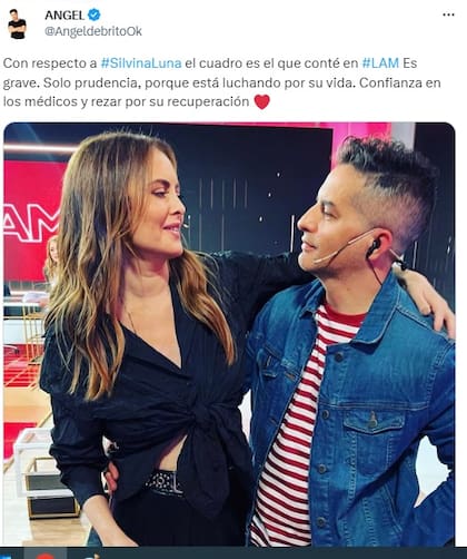 El mensaje de Ángel De Brito tras la internación de Silvina Luna