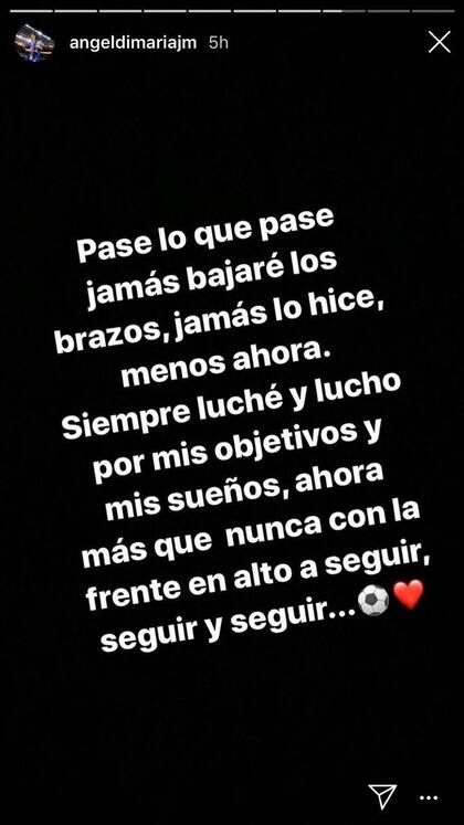 El mensaje de Ángel Di María en Instagram ¿dedicado a Scaloni?