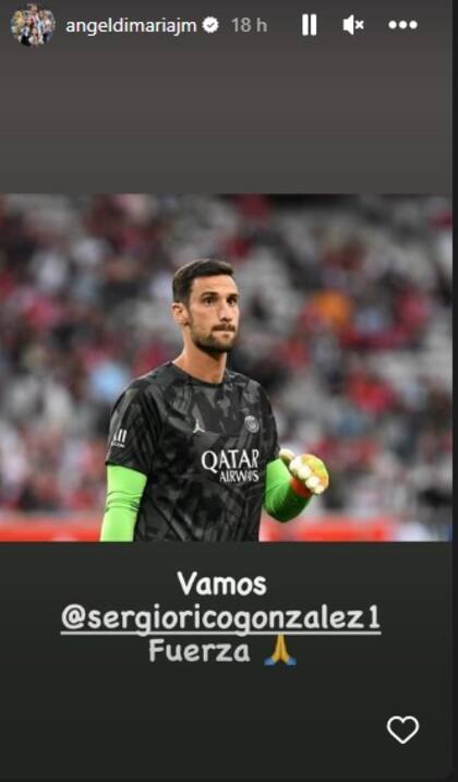 El mensaje de Ángel Di María para Sergio Rico