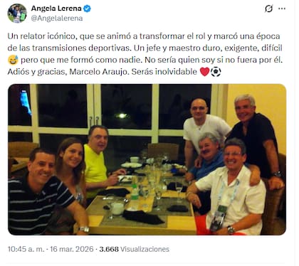 El mensaje de Angela Lerena para Araujo en sus redes: "No sería quien soy si no fuera por él"