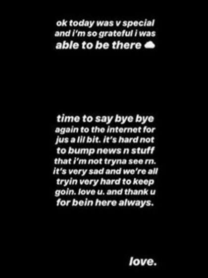 El mensaje de Ariana en sus Instagram Stories