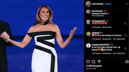 El mensaje de Barron Trump a su mamá Melania (IG @barrotrump)