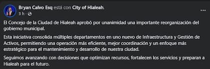 El mensaje de Bryan Calvo en redes sociales