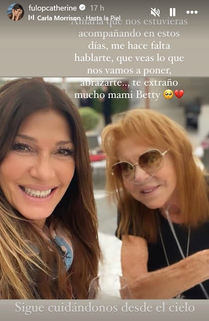 El mensaje de Catherine Fulop a su suegra