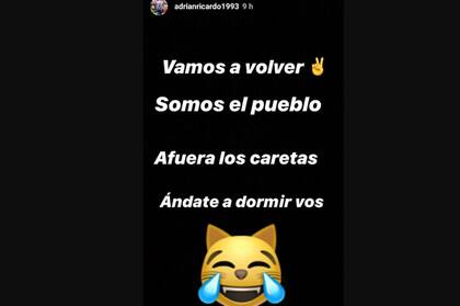 El mensaje de Centurión en Instagram