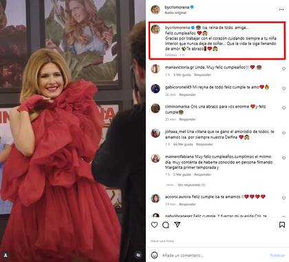 El mensaje de Cris Morena para Isabel Macedo (Foto: Instagram @bycrismorena)