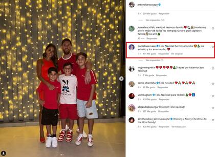 El mensaje de Daniella Seemaan, amiga íntima de Roccuzzo, para la familia Messi