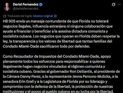 El mensaje de Dariel Fernández en redes sociales