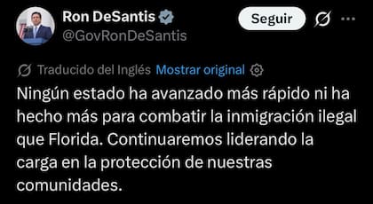 El mensaje de DeSantis sobre la inmigración ilegal en Florida