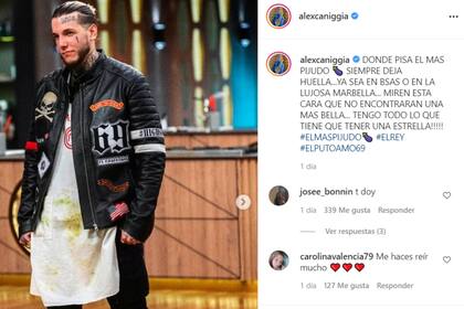 El mensaje de despedida de Alex Caniggia de MasterChef